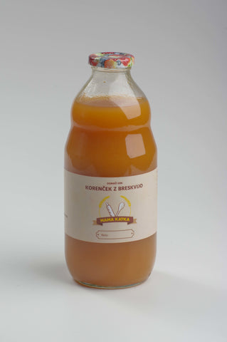 Domači sok korenček z breskvijo